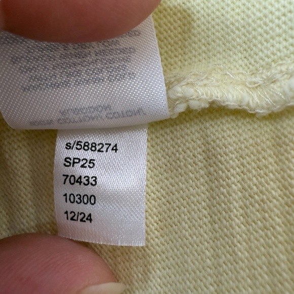 LOFT Cotton Harbor Tank Top Size Petite Medium Minimalist Normcore Preppy Yellow - Picture 6 of 7